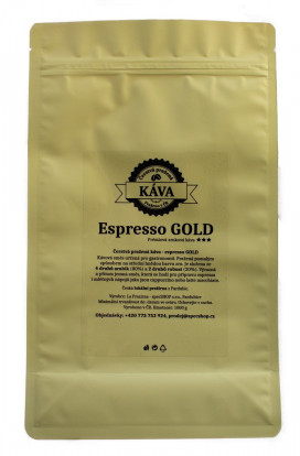 Čerstvá pražená káva - espresso GOLD 1 kg