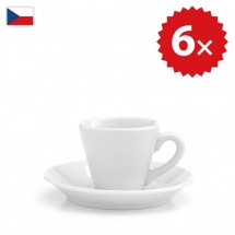 6 × Šálek na espresso a ristretto - český porcelán 35 ml